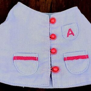 LAVENDER Doll Jacket with Red Accents ANGELINA BALLERINA CAMPING VEST